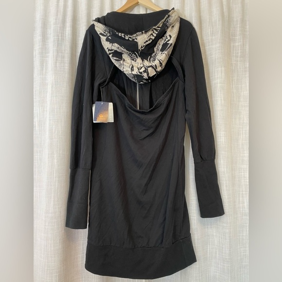 NWT Dereon open Back hoodie zip up dress size large - Picture 13 of 14